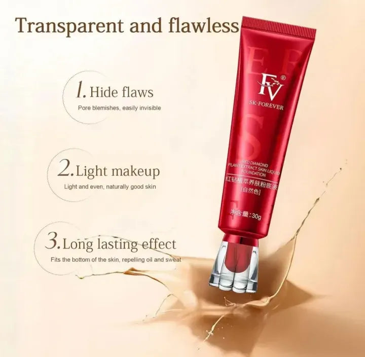 FV Foundation Tube China Red Original (Ivory) Oil Absorb Liquid Foundation Best Tube